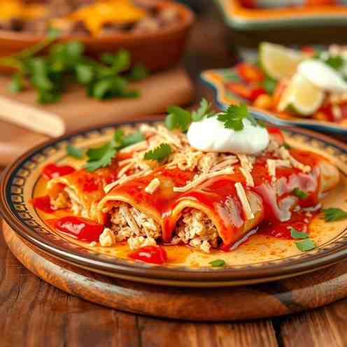 Easy Chicken Enchiladas - Traditional Recipe